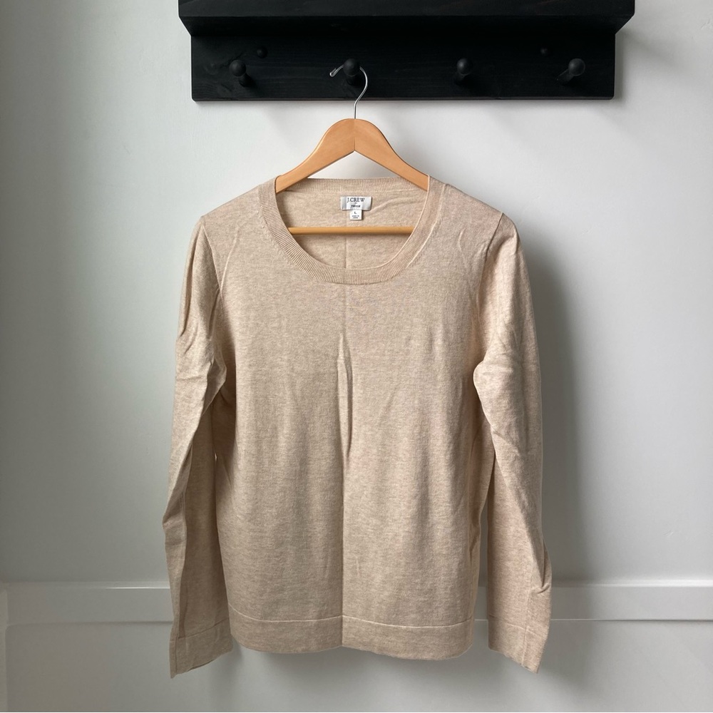 J. Crew Round Cotton Teddie Sweater